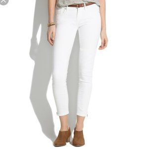 White Madewell Jeans with Side Zips Size 29